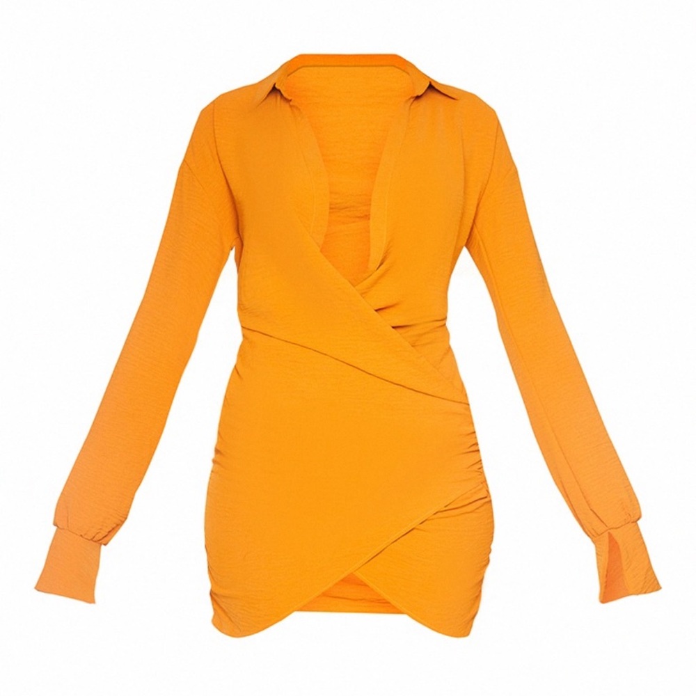 Orange Soft Textured Woven Dress